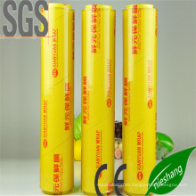 FDA Fresh Food Packaging 9mic PVC Cling Film PE Cling Film